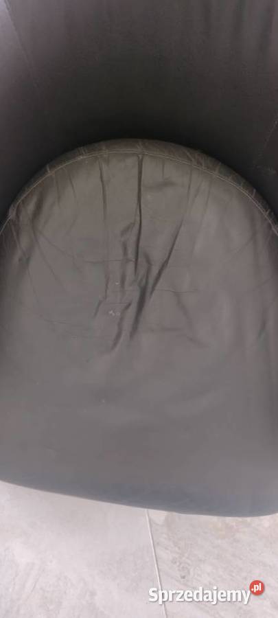 4 Fotele czarne skórzane klubowe Rogoż