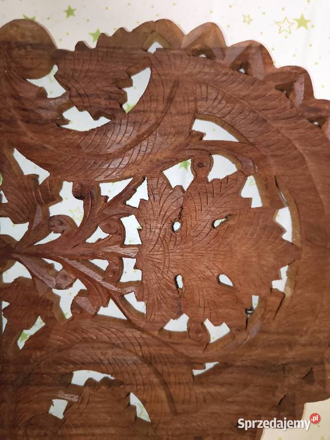 Drewniana rzeźbiona półeczka Pozostałe łódzkie Chorzew