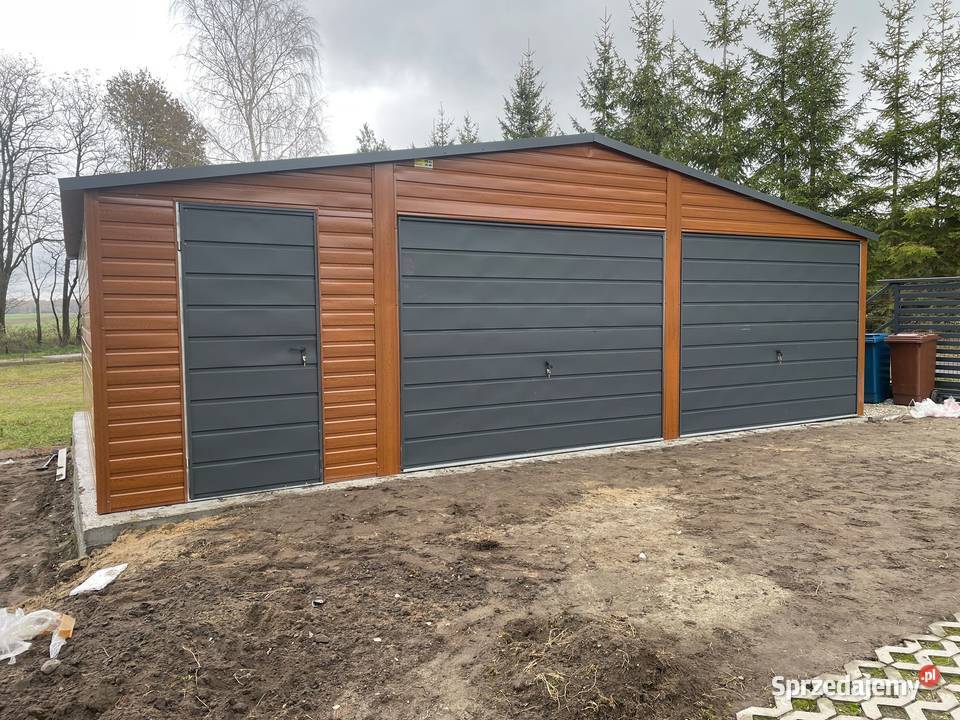 Garaż Blaszany 8x58x68x7 drewnopodobny PREMIUM podkarpackie Rzeszów