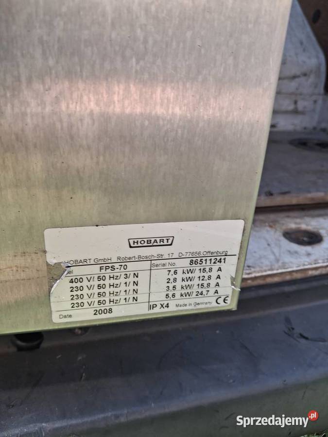 Zmywarka gastronomiczna Hobart Zmywarki lubuskie Jeziory Dolne sprzedam