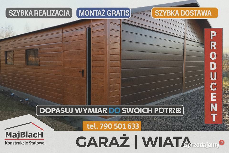 AORZECH Profil Garaż Blaszany Brama ORZECH Sprzedaż