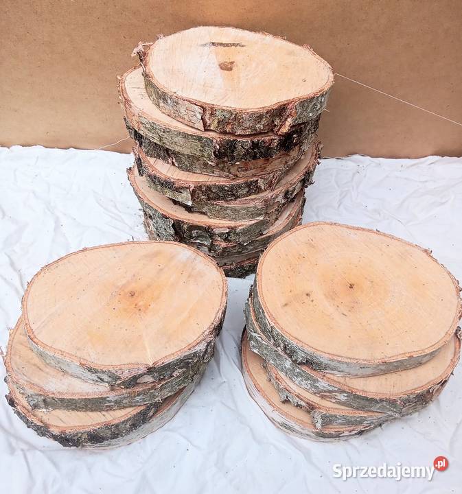 PLASTRY DREWNA KRĄŻKI 10 SZTUK BRZOZA 530 łódzkie Zduńska Wola
