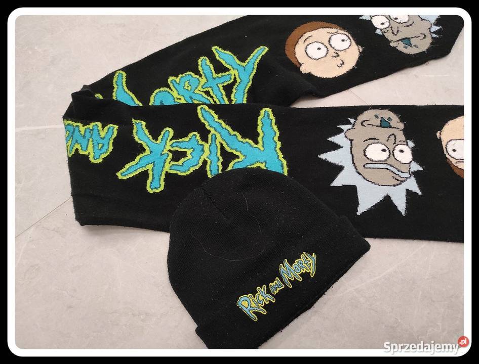 Rick and Morty zimowy komplet czapka szalik Dla mężczyzn Płock