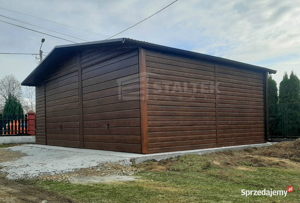 Garaż blaszany 7x6m 2x Brama Dach rynny ST165 Rybnik