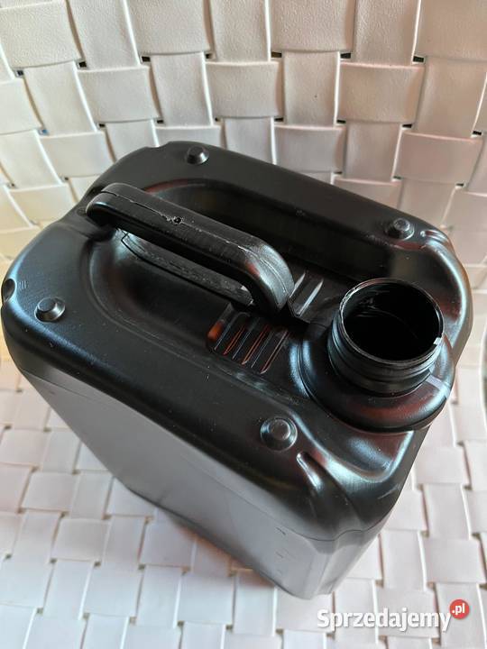 Kanister 5 l HDPE czarny z czerwoną nakrętką i Kłodzko