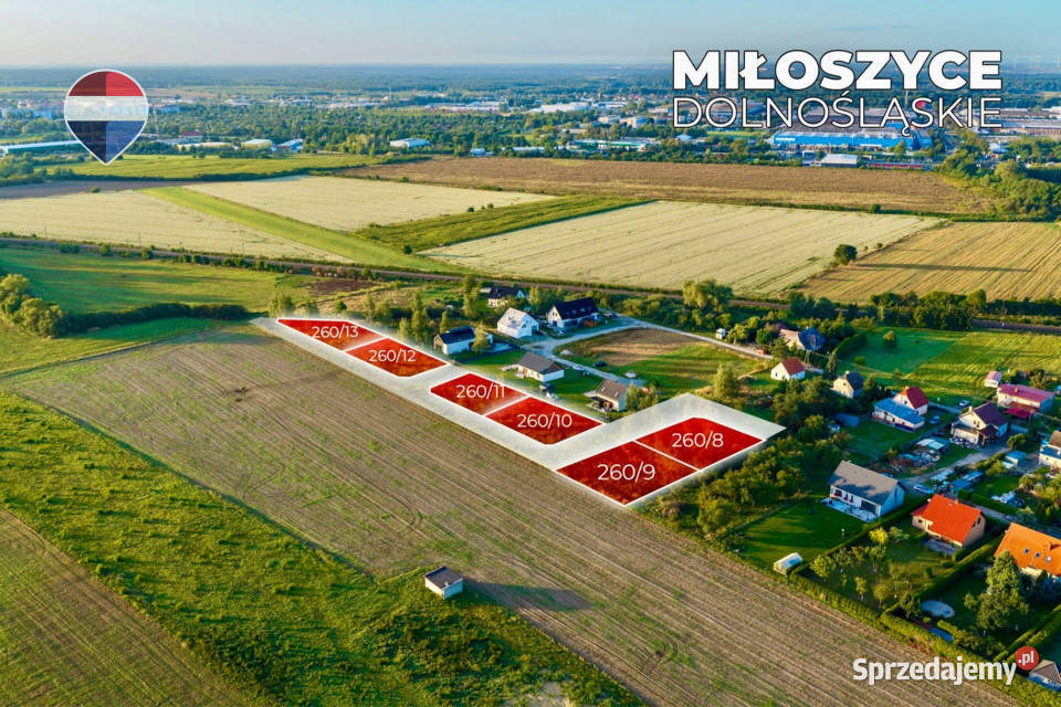 Na sprzedaż działki budowlane z MPZP 13 Miłoszyce