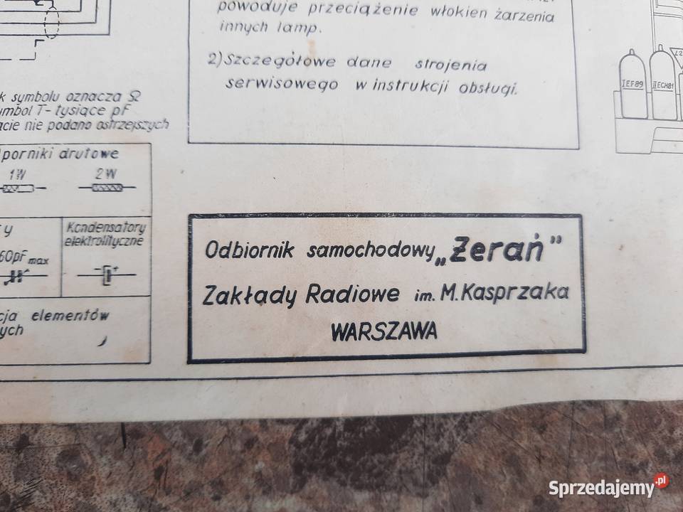 Stare schematy radioodbiorników Żerań Guliwer pomorskie Tczew