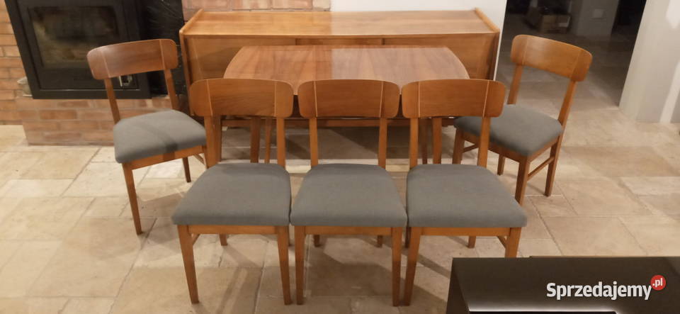 BILEA komoda stół krzesła VINTAGE z lat 60 PRL Sieradz