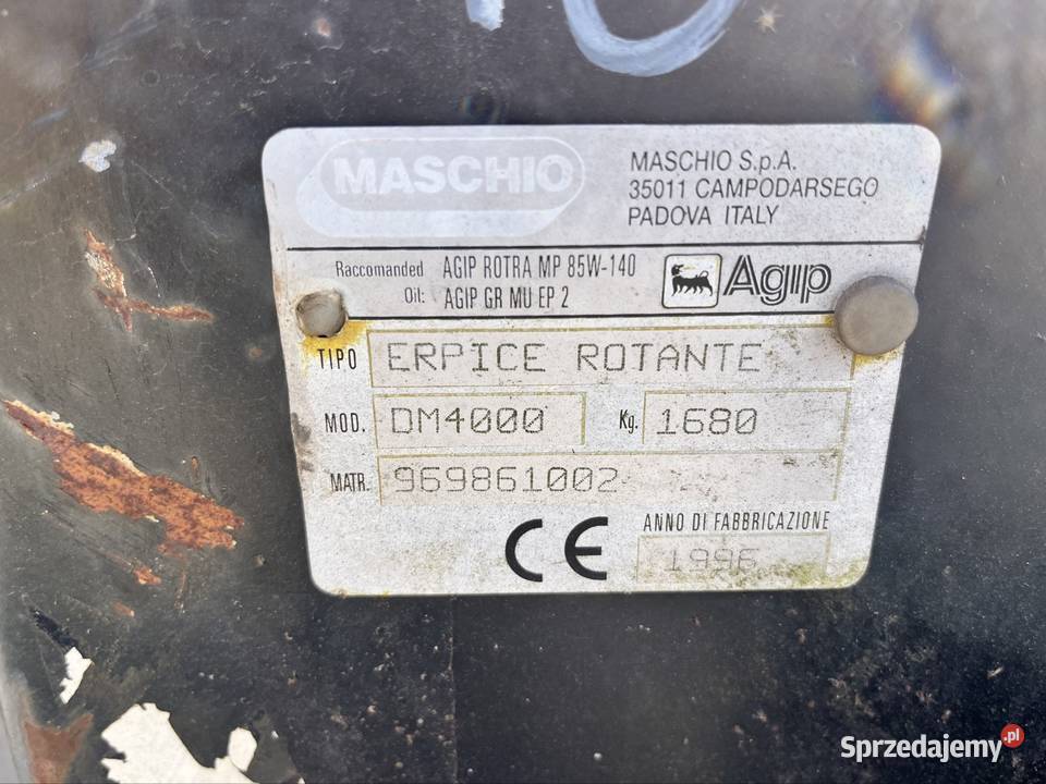 Hydropak Maschio Dc 4000 Brona wirnikowa 4 m Chwałkowo