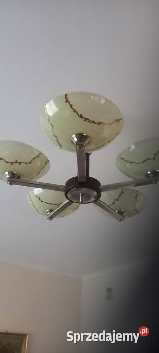 Pięcioramienny żyrandol w stylu Art Deco z