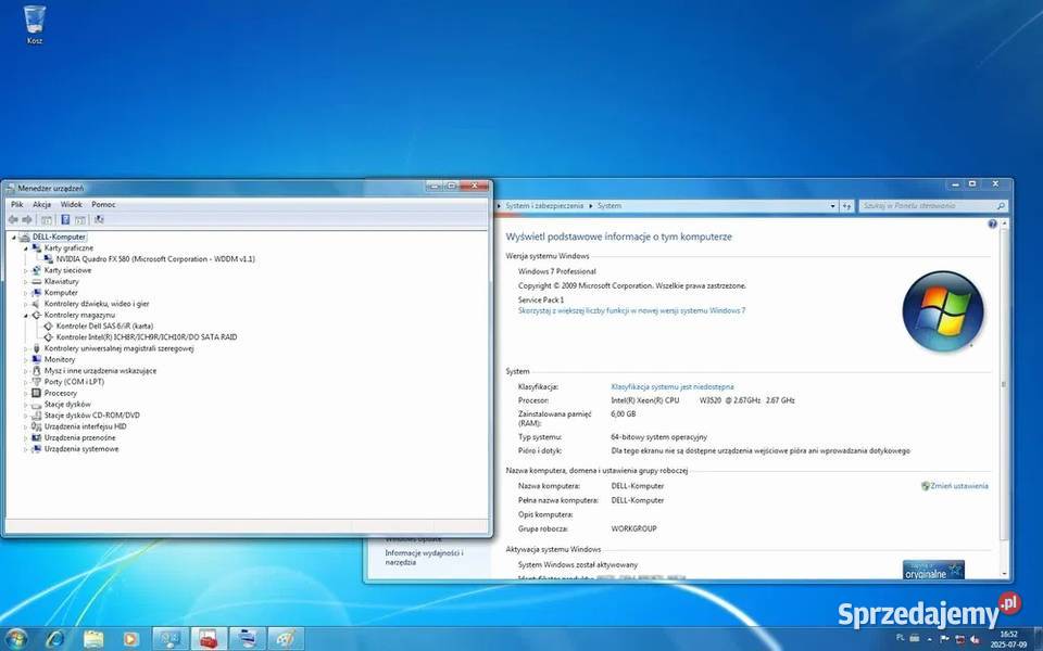 Dell Precision T3500 XEON W3520 DDR3 6GB ECC SAS Gubin sprzedam