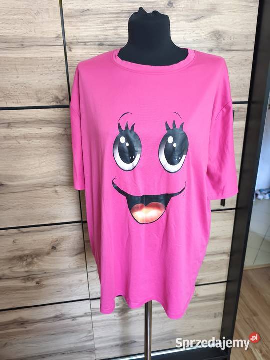 Świetna koszulka tshirt z motywem buźki róż