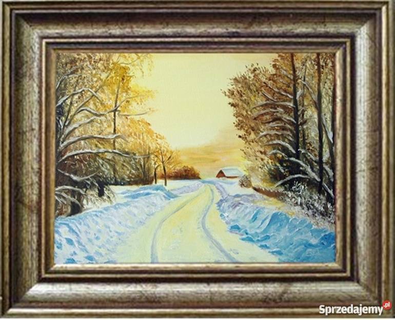 Obraz olejny Pejzaż zimowy Lublin