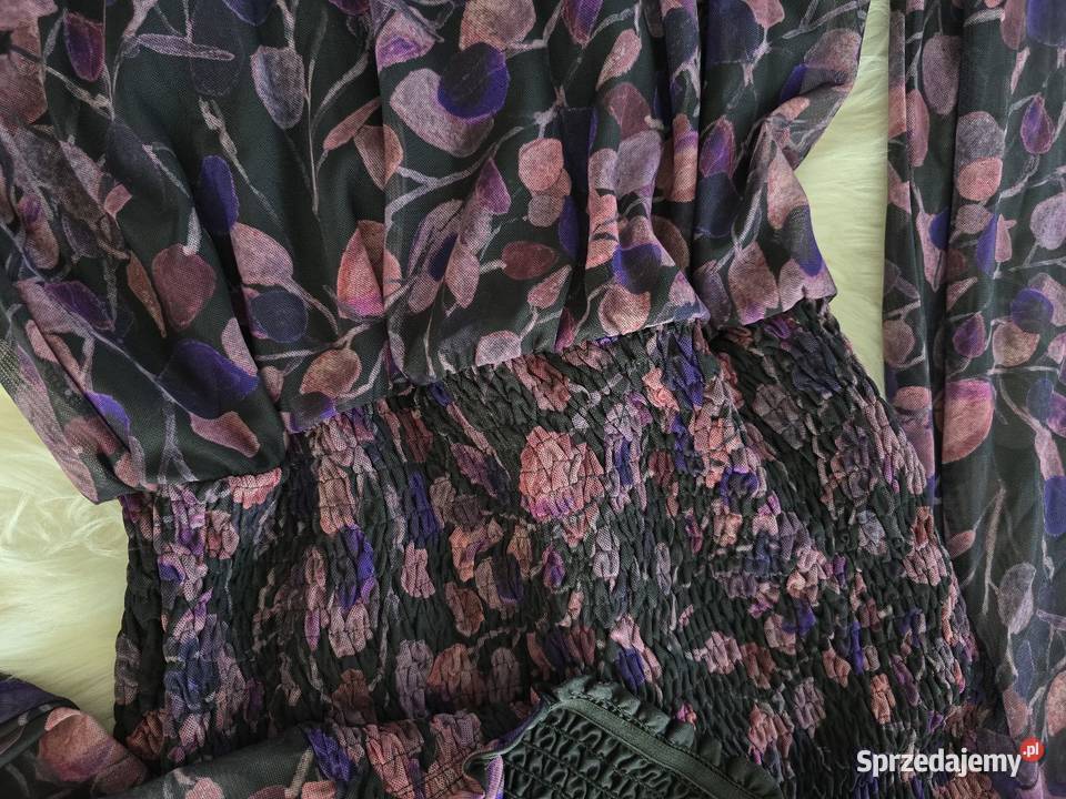 Sukienka siateczkowa z gumkami Fiolet Rybnik sprzedam