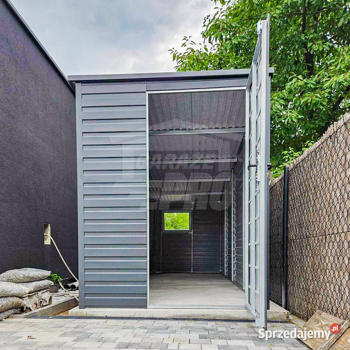 Schowek domek ogrodowy 18x4m drzwi okno antracyt Dobre Miasto sprzedam