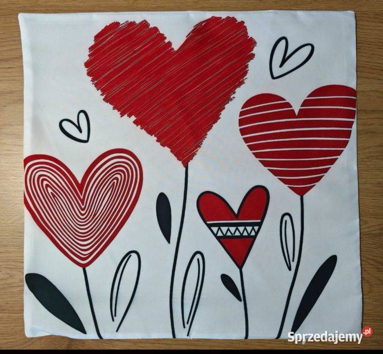 Poszewka na poduszkęserca 45x45 Poszewki Wąbrzeźno sprzedam