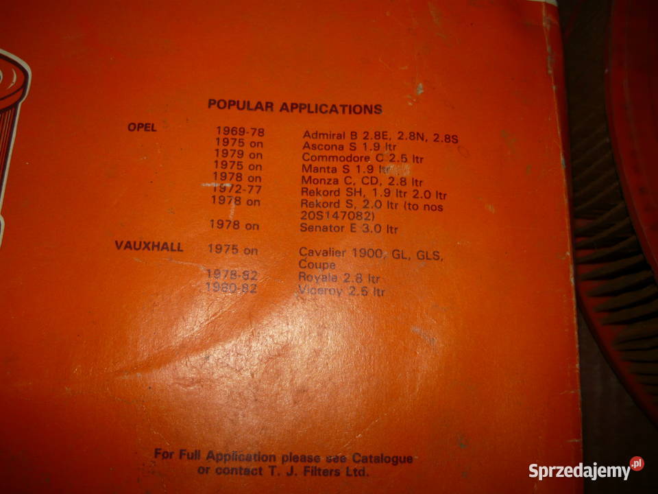 Opel Admiral oryginalny filtr powietrza w małopolskie Nowy Sącz