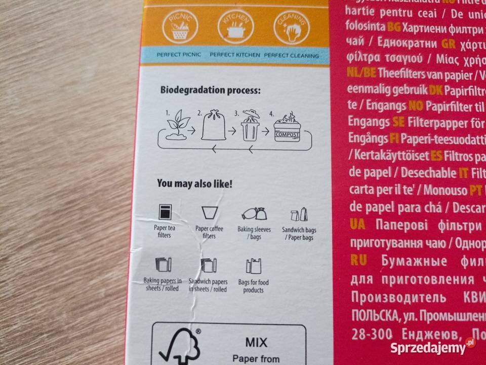 Bio Filtry papierowe do herbaty 100 viGO Kwidzyn