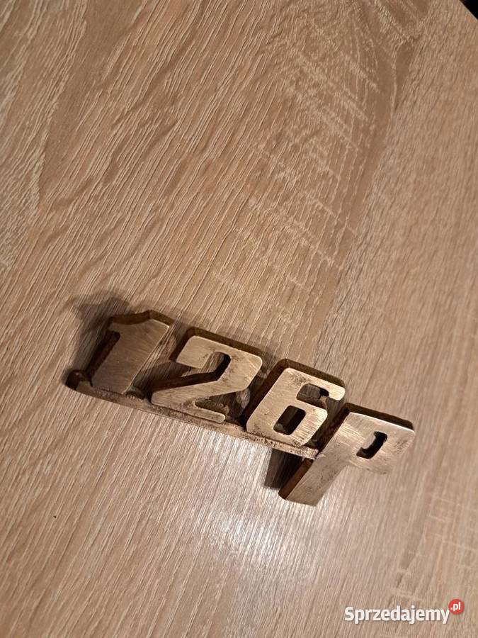 Logo znaczek mosiądz Fiat126p Pozostałe Leszno sprzedam