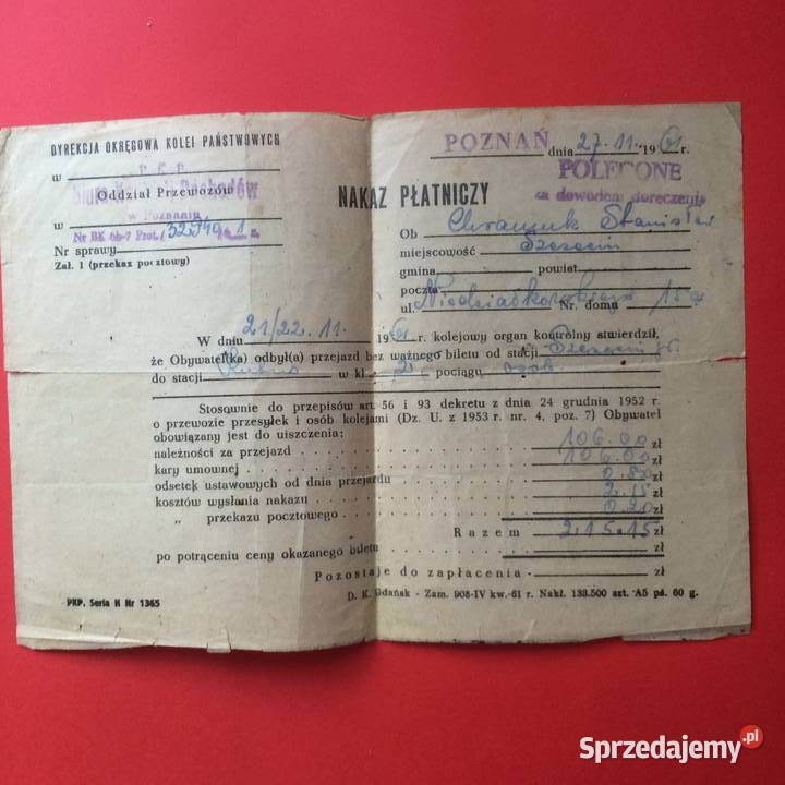 1503 Nakaz Płatniczy Szczecin