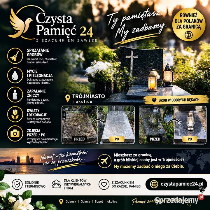 Opieka grobami Gdańsk Gdynia Sopot Czysta Pamięć pomorskie