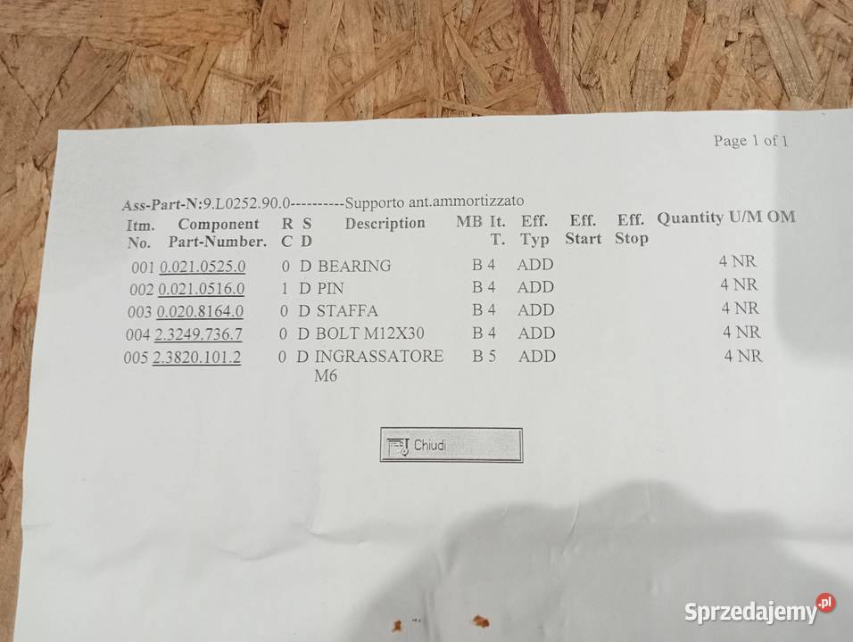 zestaw naprawczy osi Agrotron 7250 ttv Koszanowo
