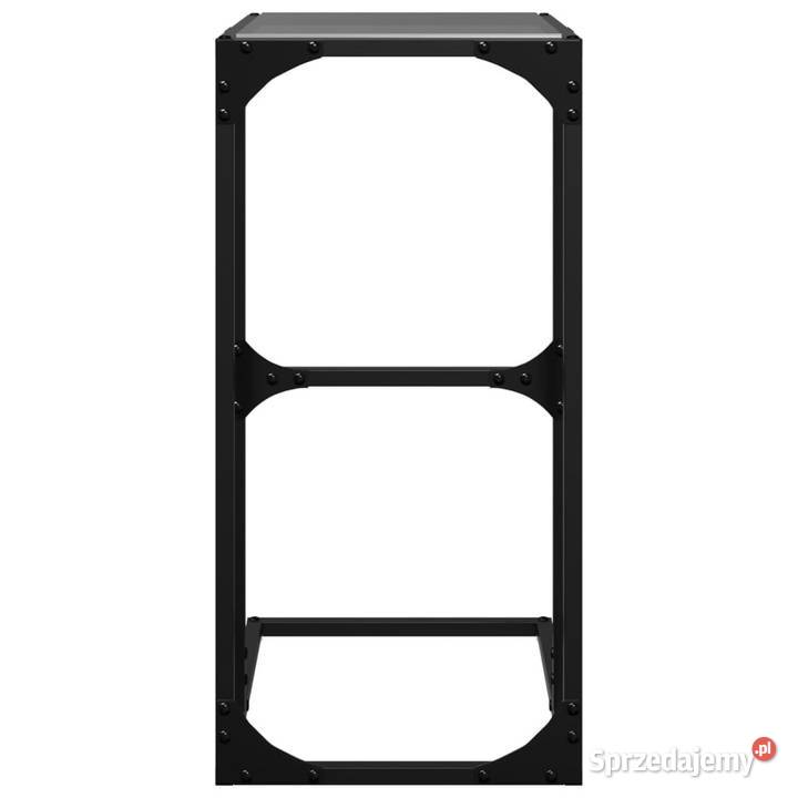 Stolik boczny ze szklanym blatem 40x30x615 stal