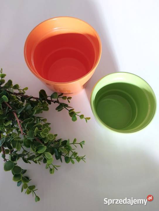 Komplet 2 doniczka osłonka ceramiczna zachodniopomorskie Koszalin