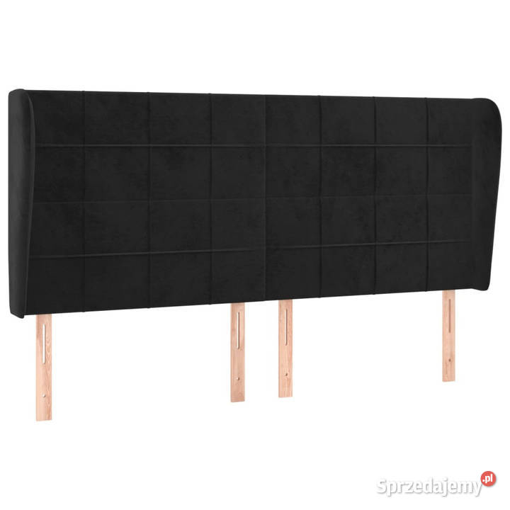 Zagłówek uszak czarny 203x23x118128 aksamit Warszawa