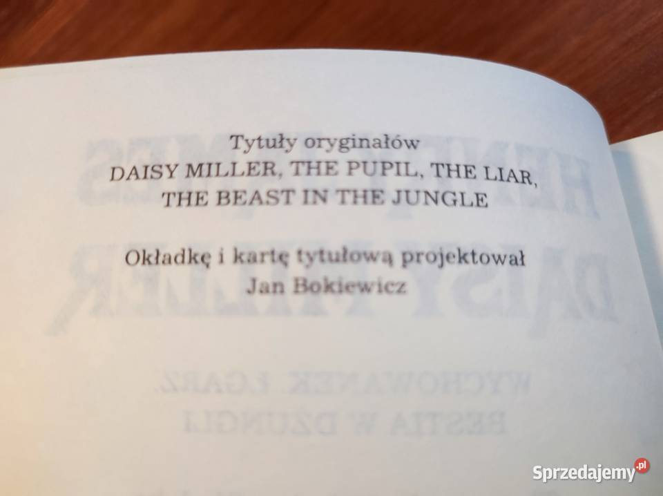 Henry James Daisy Miller książka przygodowa świętokrzyskie Kielce