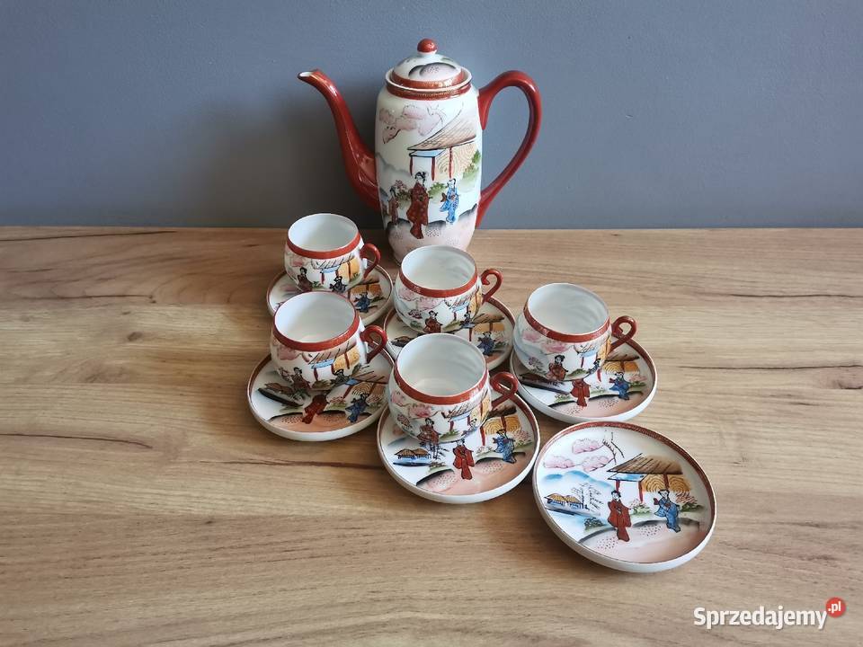 Stara porcelana japońska Kutani trzy Gejsze sprzedam