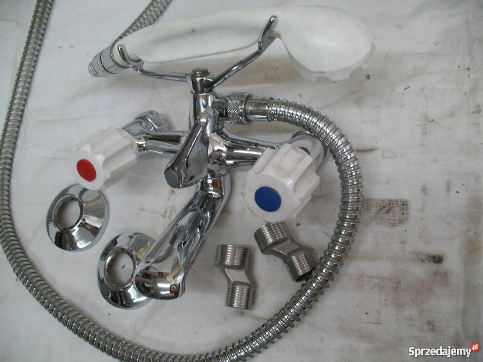 Bateria wannowa naścienna słuchawka wąż Żory