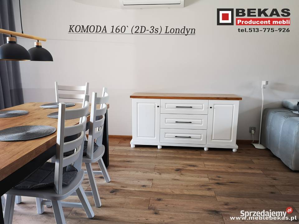 Śliczna Komoda 160 Londyn Dąb Biały Każdy KOLOR 160cm