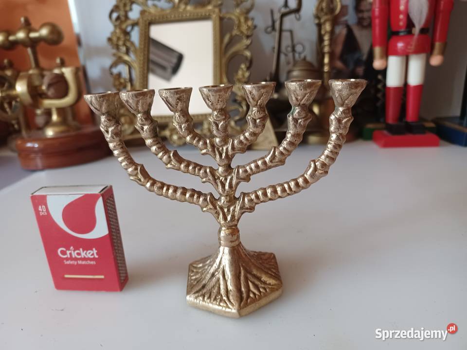 Świecznik mosiężny menora podróżna Poznań