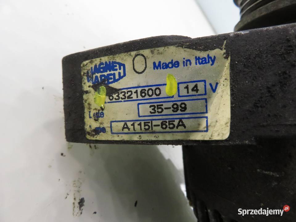 ALTERNATOR FIAT SIENA 12 63321600 osobowe Układ elektryczny silnika