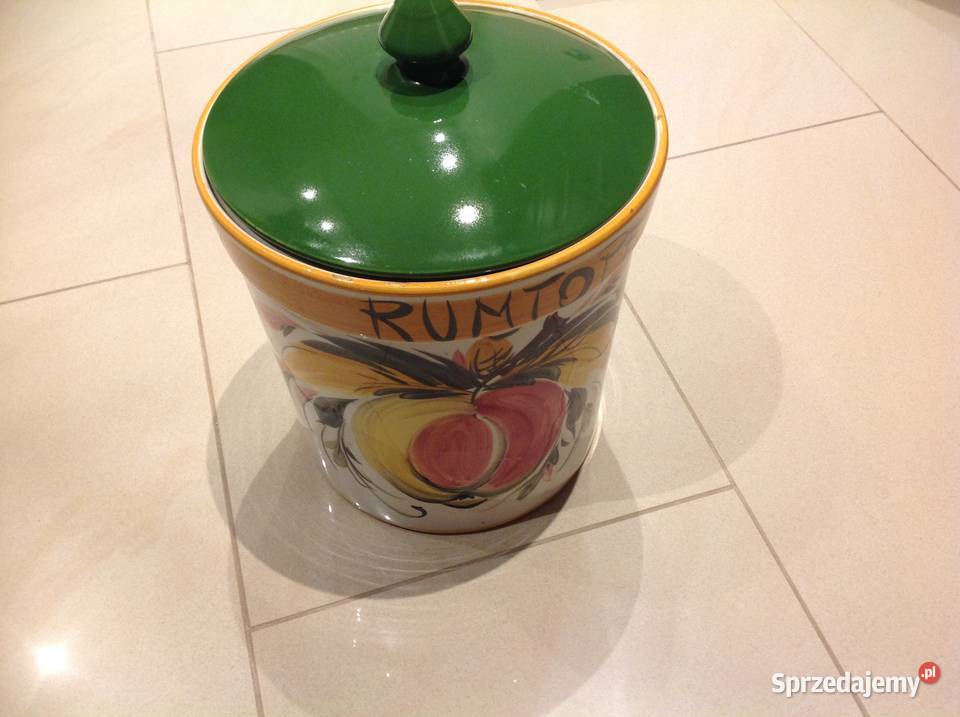 RUMTOPF GARNEK CERAMICZNY Ręcznie malowany wielokolorowy Akcesoria kuchenne Nowa Sól sprzedam