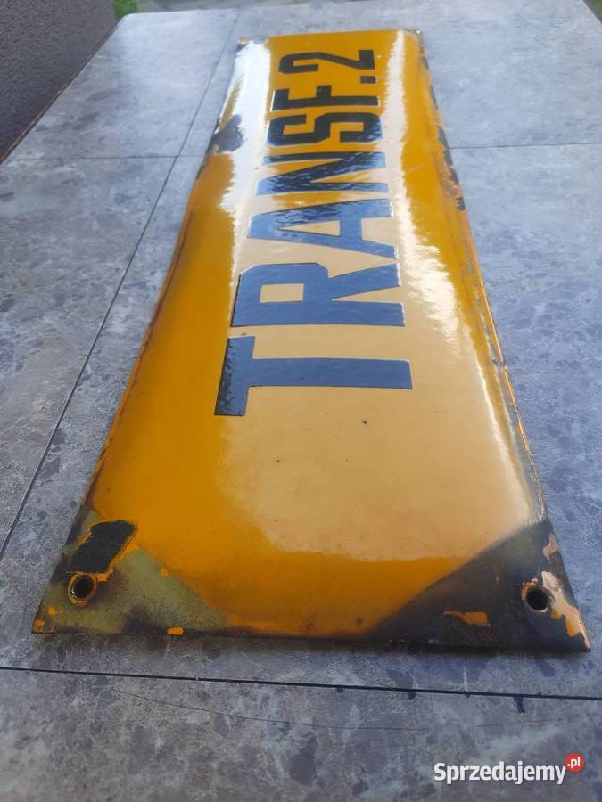 Stara blacha emaliowana tabliczka 50x15 Transf2 Tczew sprzedam