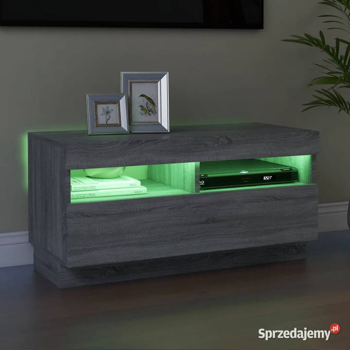 Szafka pod TV z oświetleniem LED szary dąb Warszawa sprzedam