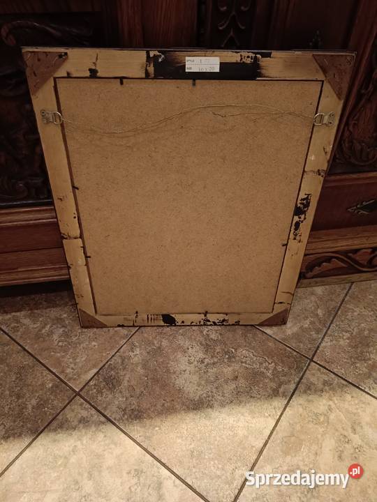 Piękna drewniana ramka do obrazu lustra grafiki Lipno