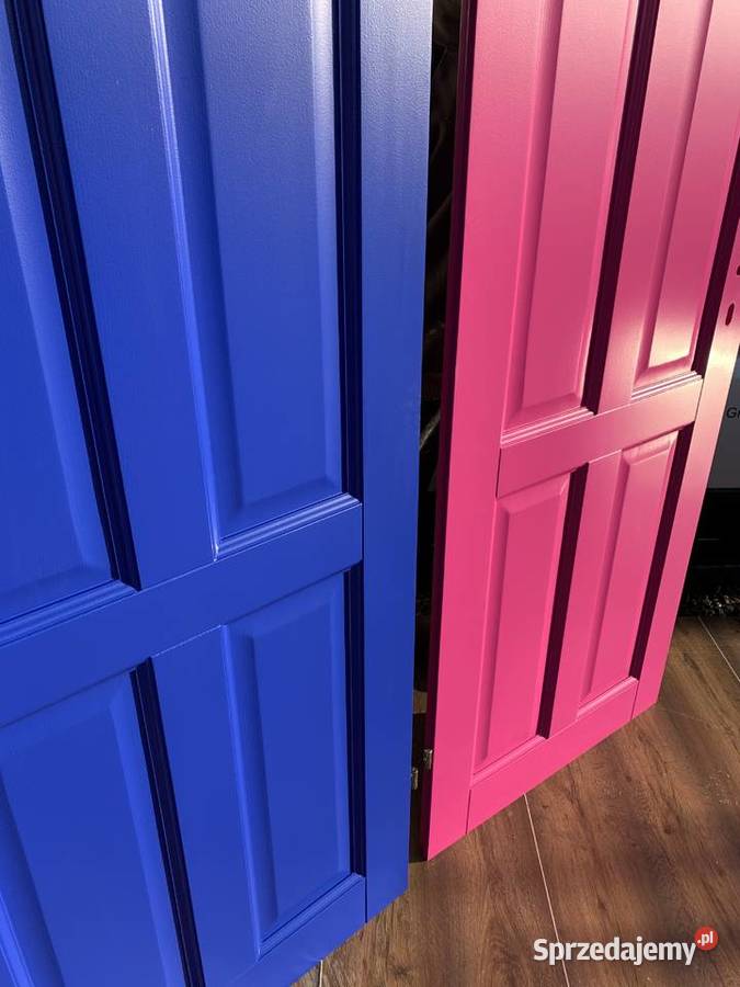 DRZWI wewnętrzne drewniane STYL różowe Budownictwo i akcesoria