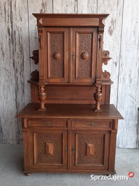 stylowy kredens bufet rzeżbiony z wysuwanym sprzedam
