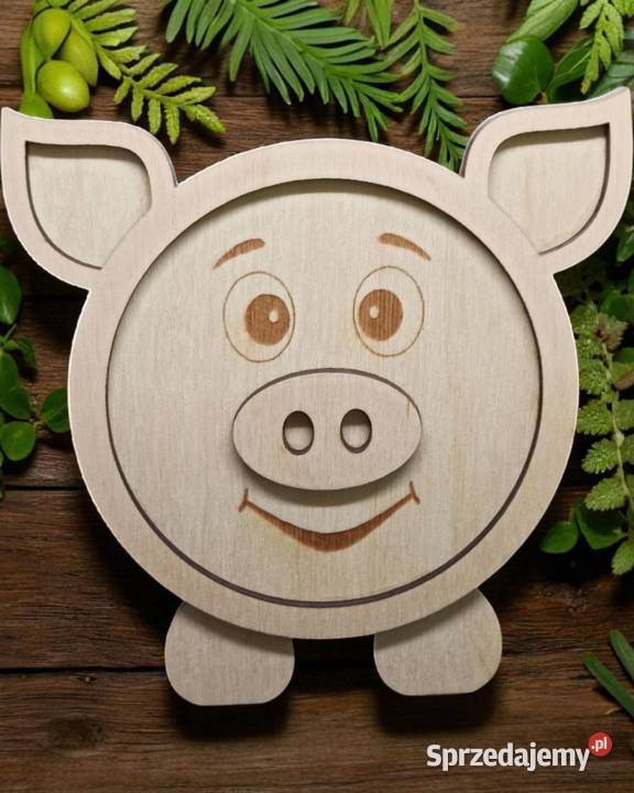 Drewniana Świnka Skarbonka Dzieci Lublin