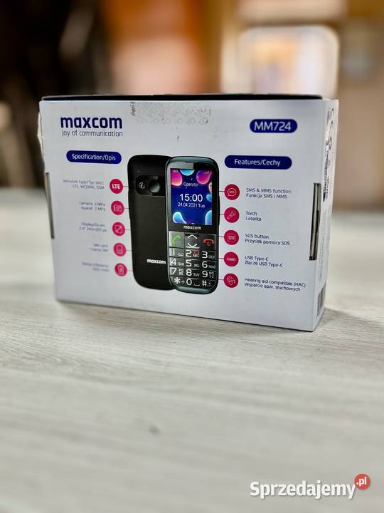 Telefon komórkowy Maxcom MM724 8 MB 16 MB czarny Elbląg sprzedam