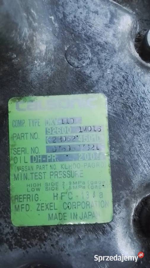 Kompresor klimatyzacji Nissan DKV11D 926001M016 Kompresory klimatyzacji