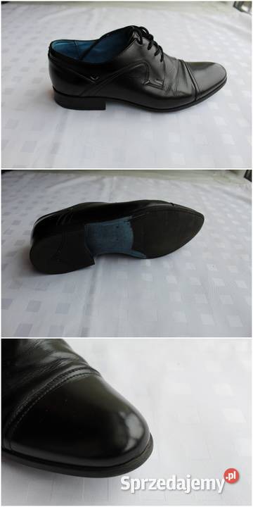 Półbuty Męskie 41 Czarny Skórzane Do Garnituru Bielsko-Biała sprzedam