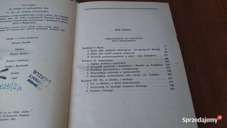 Wprowadzenie do ontologii bytu społecznego 21 twarda z obwolutą Gdańsk