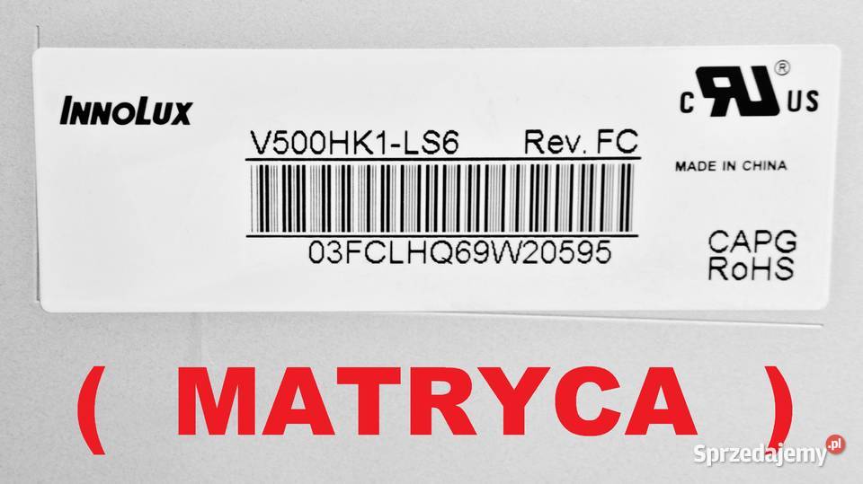 Listwa LED podświetlenia matrycy do telewizora Bydgoszcz