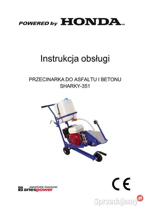 Instrukcja obsługi DTR asfaltu i betonu HONDA Brzesko