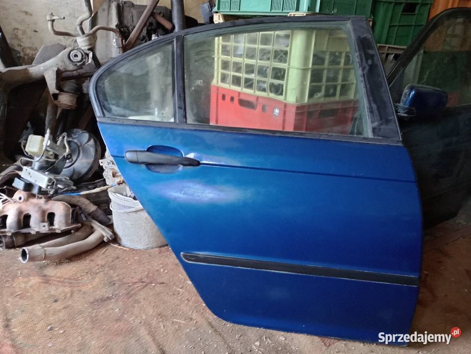 Drzwi tył lewe prawe BMW E46 sedan topasblau na wielkopolskie sprzedam