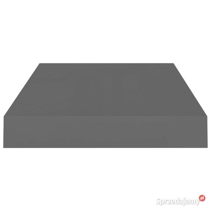 Półki ścienne 2 szare wysoki połysk 40x23x38 MDF Półki Warszawa